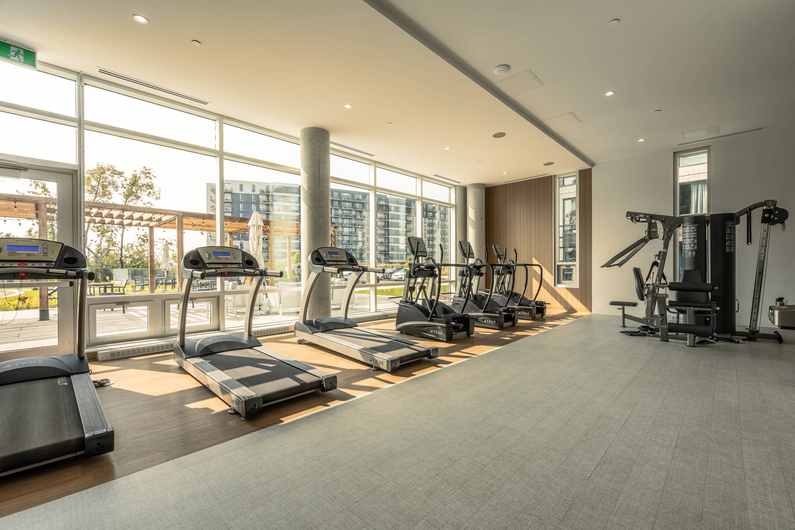 Mostra Mascouche appartements et condos locatifs gym treadmill
